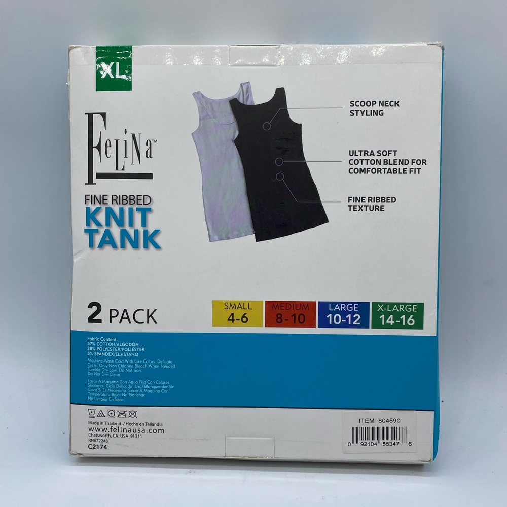 Felina Fine Ribbed Tank Tops (2Pack) - Picture 6 of 7